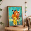 Disney The Lion King Simba Pumbaa Timon Digital Oil Painting Hand Painting Kit Diy Home Decoration