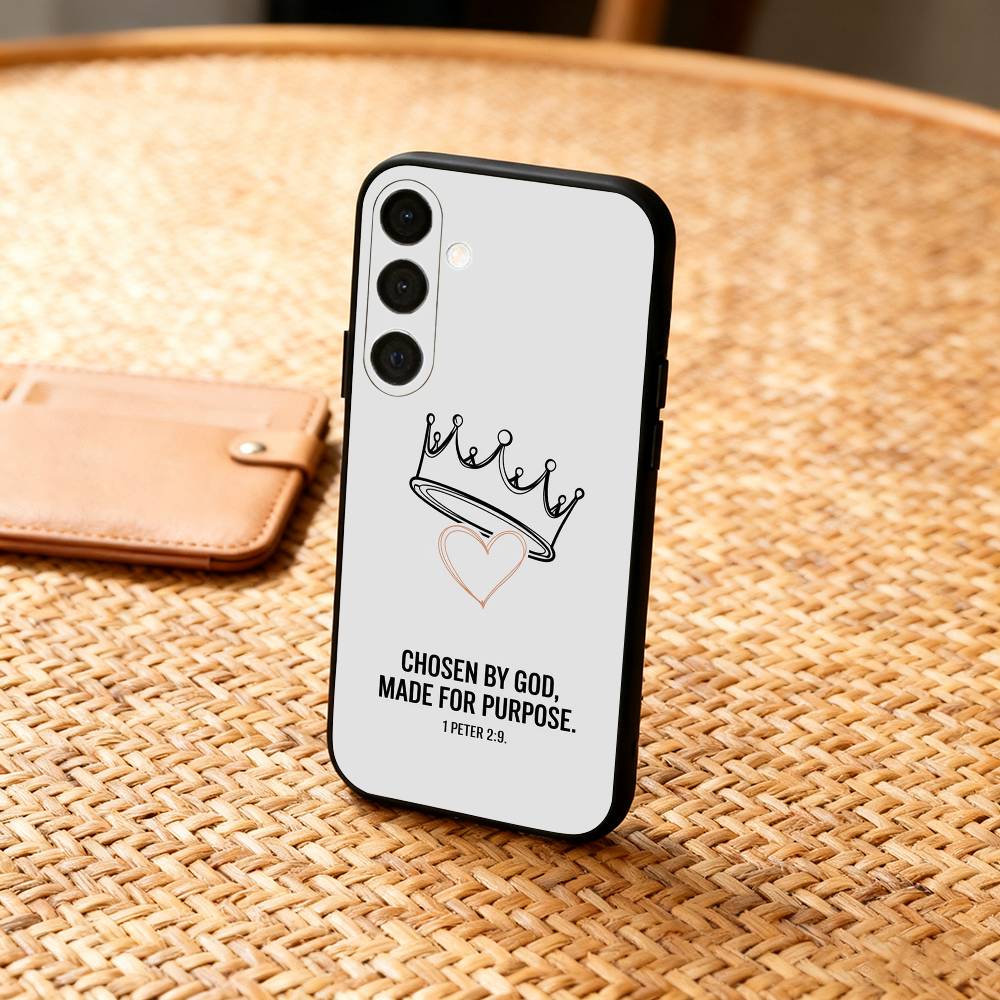 Jesus Bible Verse Phone Case For Samsung  A73,72,71,A52,51,40,41,A22,A32,31,A13, Soft Black Shell
