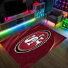 San Francisco 49ers Design Kristall Samt Teppich Gemütlich Nicht?Rutschfester Teppich mit Aufdruck für Schlafzimmer Wohnzimmer Eingang