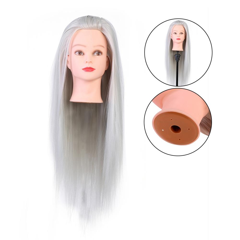 Hair Salon Cosmetology Hairdressing Practice Head Mannequin Dolls Salon Tools (Creamy White)