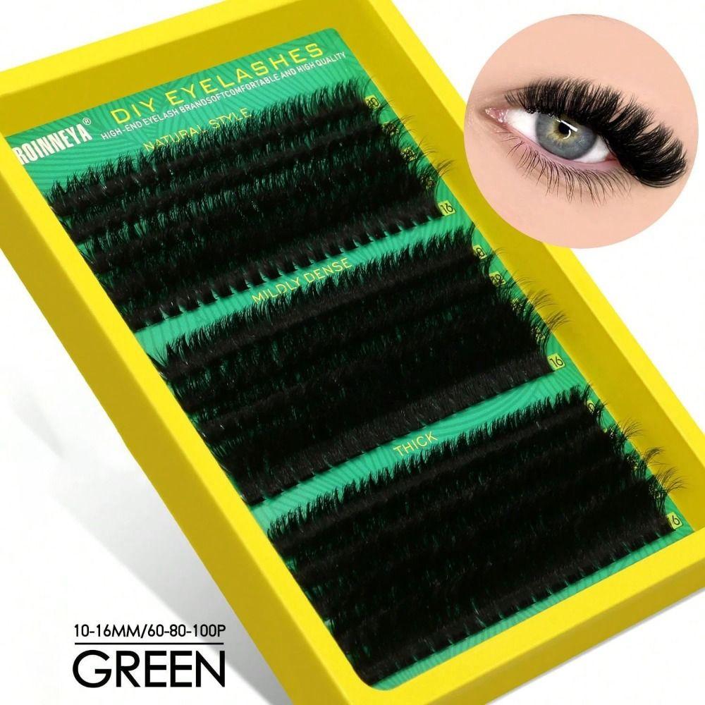 Natural Look False Eyelashes 3D Volume DIY Lash Extension Kit Fake Eyelash Personal Care