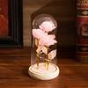 1 new gold foil rose glass cover eternal flower night light Mother's Day Valentine's Day gift ornament