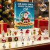 Christmas Advent Calendar 2026, 24 Days 2D Acrylic Tree Bear Elk Unboxing Surprise Set Snowman Ornaments Countdown for Holiday Tree, Window Home Decor