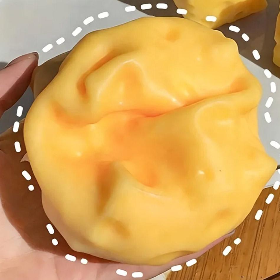 New Giant Cheese Squishy Toy Super Large Slow Rebound Stress Relief Moldable Squeeze Ball Fidget Toy Gift For Adults Kids