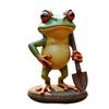 Garden Frog Ornament Resin Weatherproof Frog Figurine Cartoon Frog Statue Planter Decoration Frog Statue for Flower Pot Outdoor Decoration