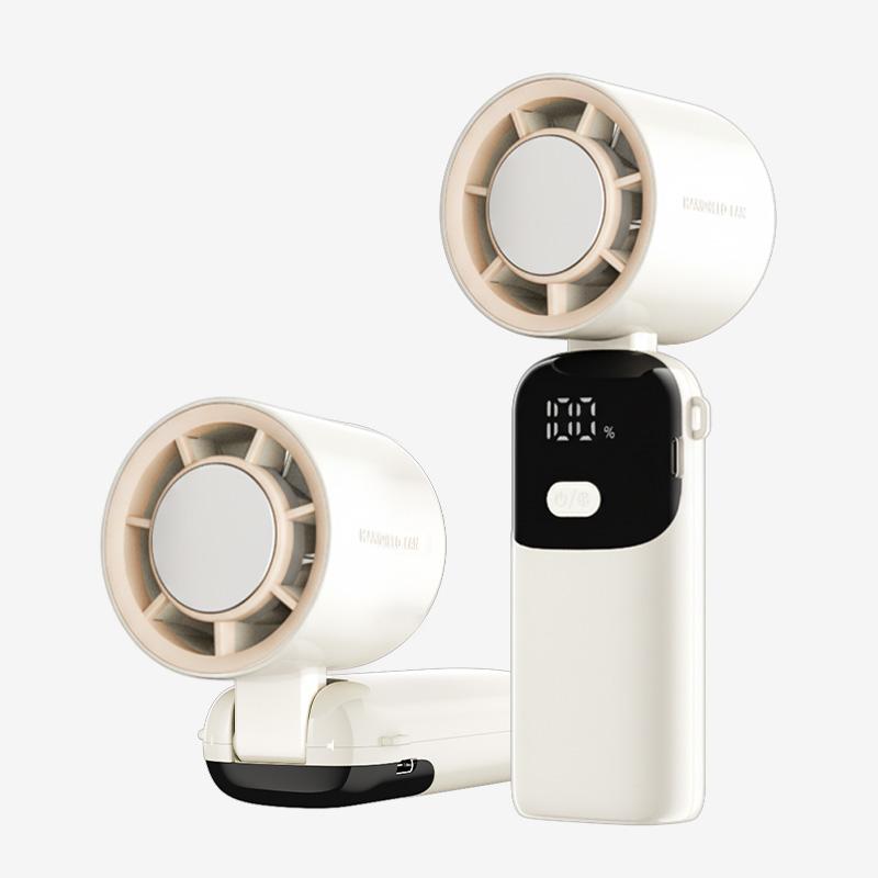 3-in-1 Portable Handheld Turbo Fan 1800mAh Rechargeable 1-100 Stepless Speeds LED Display Black