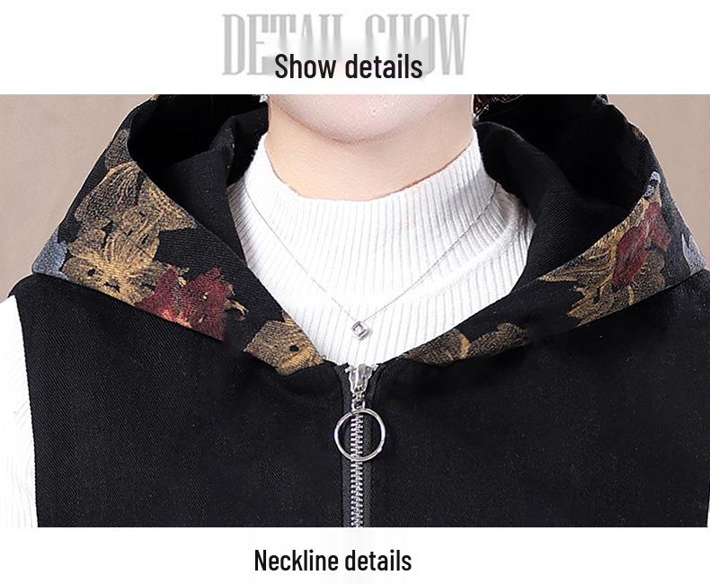 Grandma's Denim Cardigan Vest with Pockets - Plus Size for Middle-Aged & Elderly Women, New Spring Collection