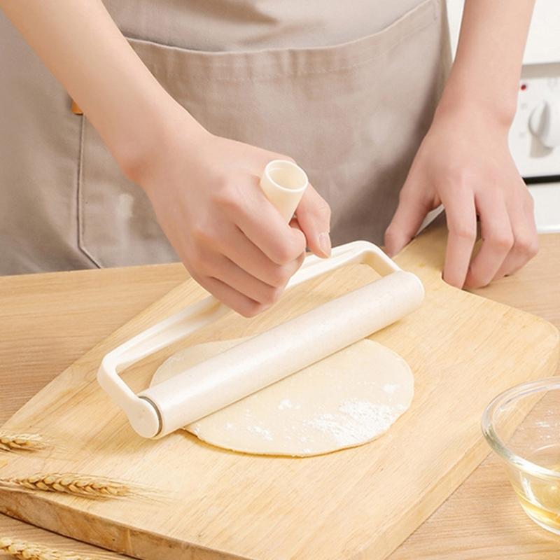 Natural Wood Rolling Pin Nonstick Roller Dough Roller for Easily Pastry and Fondant Preparation in Kitchen
