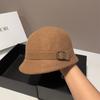 French wool hat women's autumn and winter new small face elegant retro versatile fashion bucket hat dome basin hat
