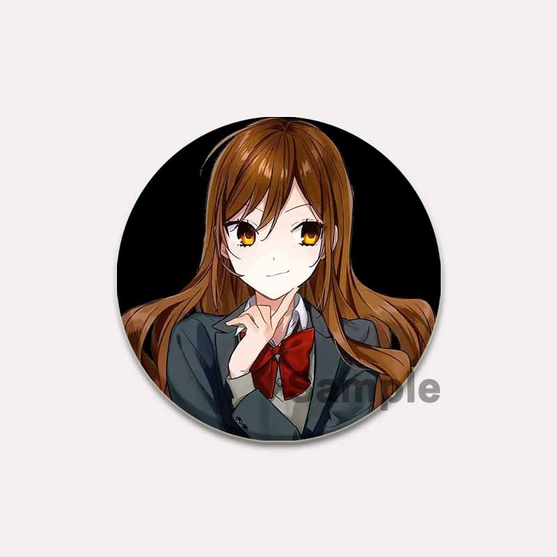 32/44/58mm Love Anime Horimiya Abzeichen auf Rucksackzubehör Miyamura Izumi Hori Kyouko Cartoon Broschen für Kleidung Tasche Dekor Geschenke Pins