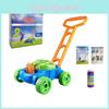 Electric Bubble Machine Push Cart Colorful Outdoor Toy For Kids With Sensory Features