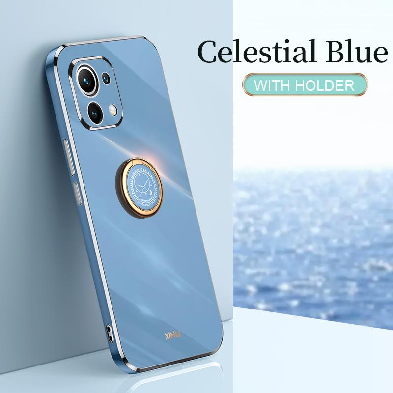 Plating Frame Phone Case On For Xiaomi Mi 11 Lite 5g NE Xiaomi11 4g 11lite 11i Mi11 I Luxury Soft Silicone Back Cover