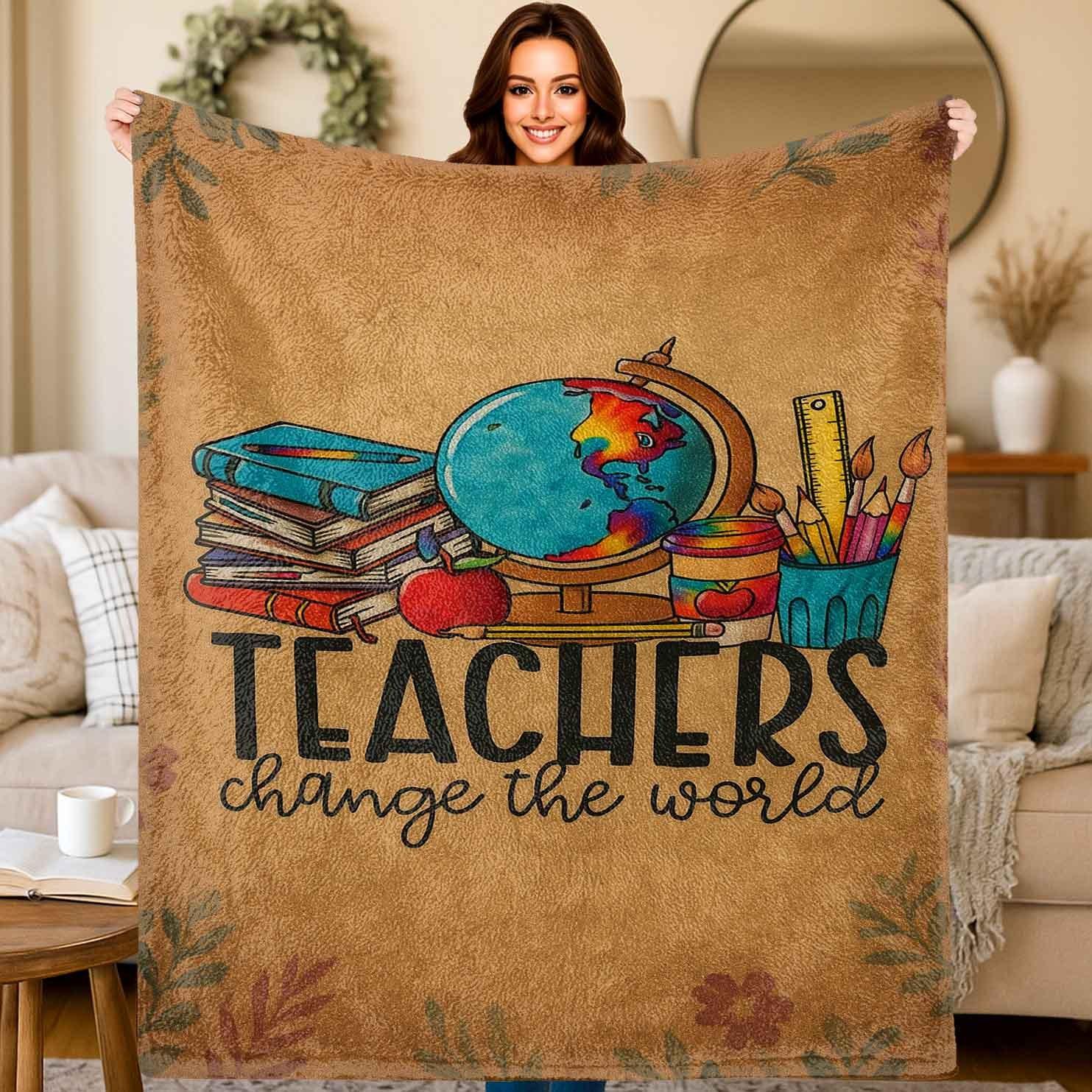 

Pattern of the teachers handwriting Flannel printed blanket suitable for all seasons suitable for living office sofa and travel 75x100cm (30x40inch)