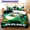 Juego de Ropa de Cama con Nombre Personalizado de Personajes de Genshin Impact de 3 Piezas Funda Nórdica con Cierre Incluye 1 Funda Nórdica y 2 Fundas de Almohada para Todas las Estaciones Decoración de Dormitorio