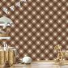 Brown Rust and Orange Checkered Wallpaper for Living Room and Bedroom 50x1000