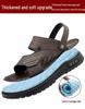 2025 Men's Dual-Use Driving Sandals: Soft Sole, Latex Pad, Plus Size Beach Slippers