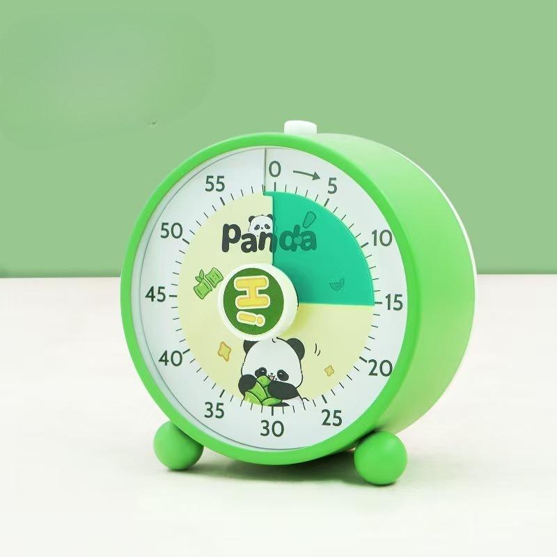 

Panda Plate Puppy Plate 60 Minute Countdown Timer Silent Time Management Tool for Study, Office, Kitchen Cooking зелёный