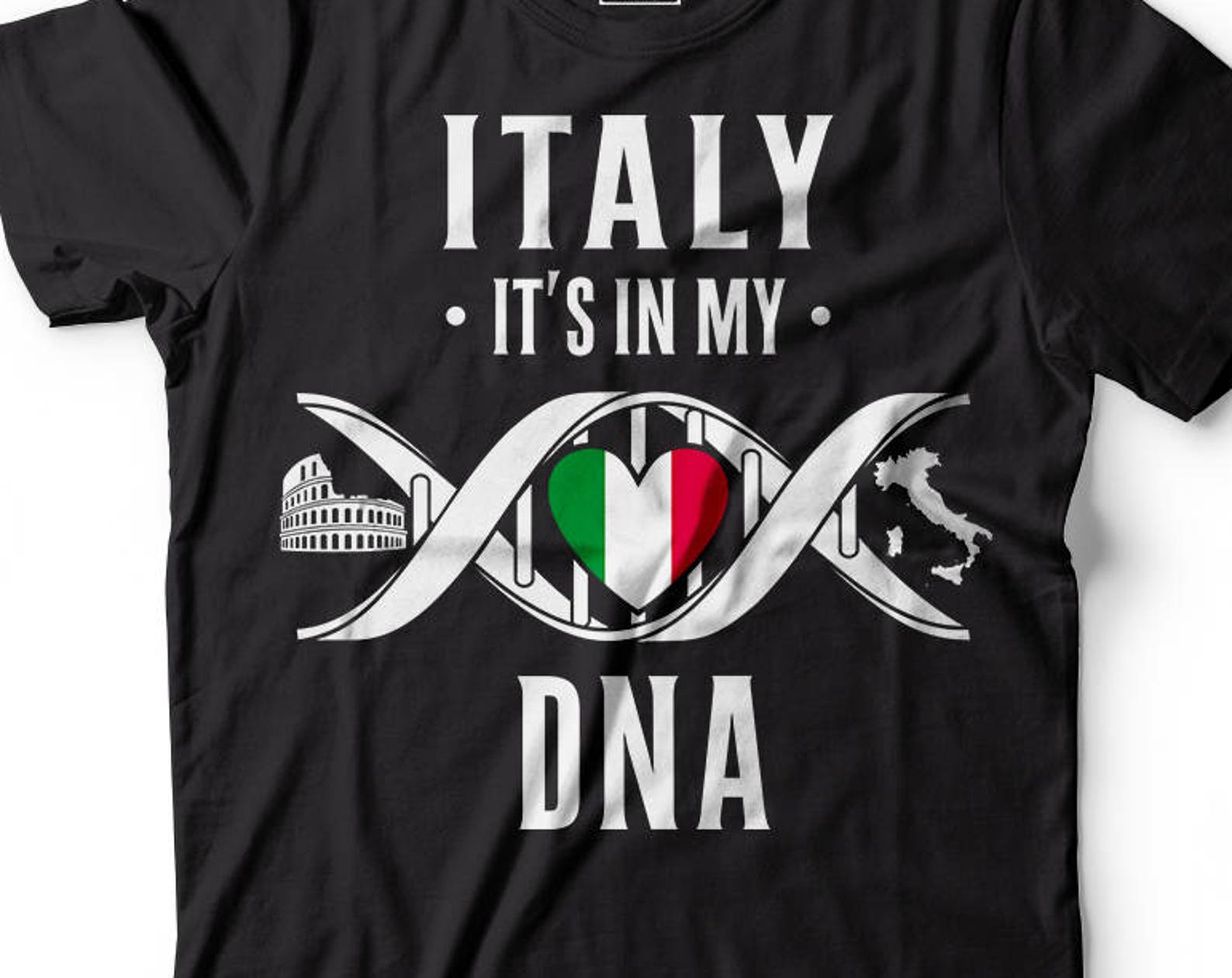 Italy DNA T-Shirt: Italian Heritage Tee 2XL