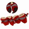 4pcs/set Waterproof Pet Dog Shoes Winter Thick Warm Anti-skid Rain Shoes For Dog Pet Windproof Soft Footwear Anti-slip Dog Shoes