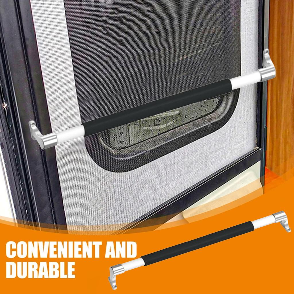 Campers/Car Screen Door Grab Rods Protects Screen Door & Easier Exit from Travel Trailer Adjusts from 21.6'' To 32.3''