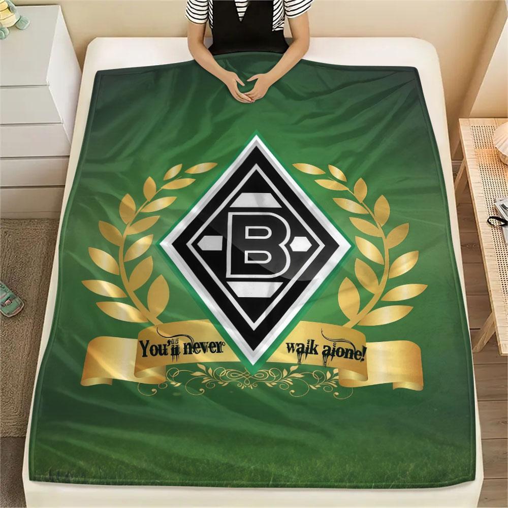 Borussia Monchengladbach Printed Flannel Blanket, soft throw for bedroom sofa, washable, Christmas present, great gift.