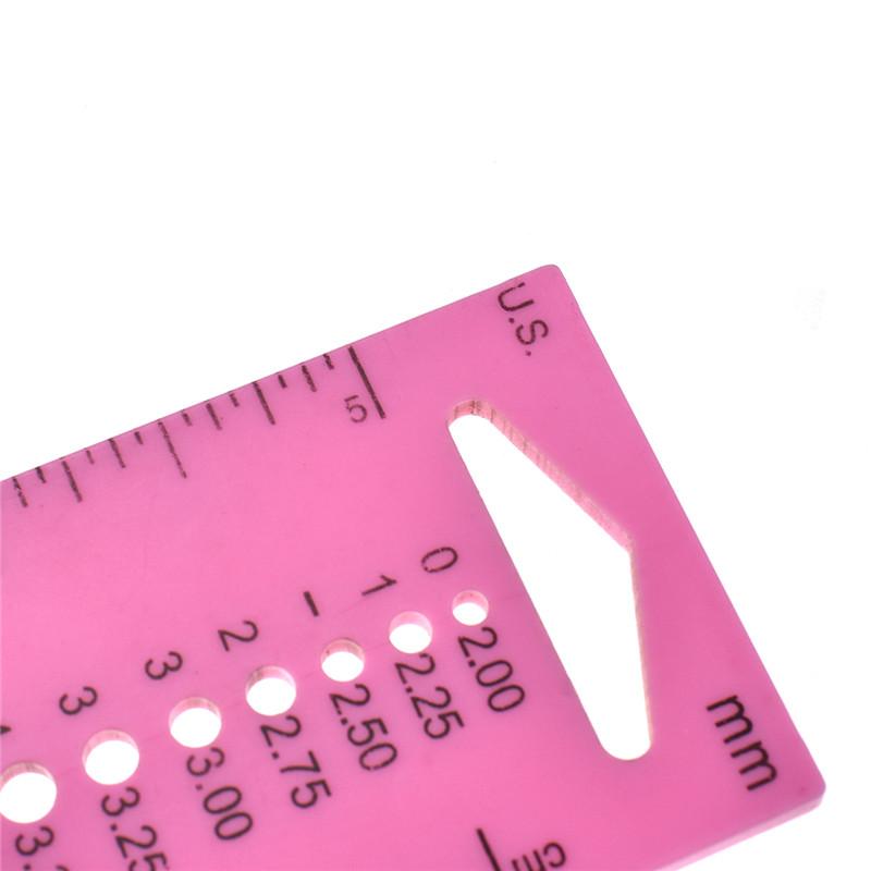 Knitting Needle Size Gauge Ruler US UK Canada Sizes 2.0-10.0mm Sewing Tailor Accessory Tool