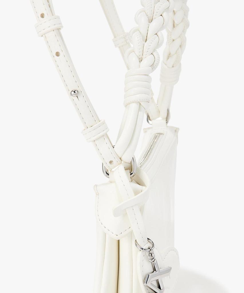 Armani Exchange Women'S Small Braided Handle Shoulder Bag _Off White_A426170511