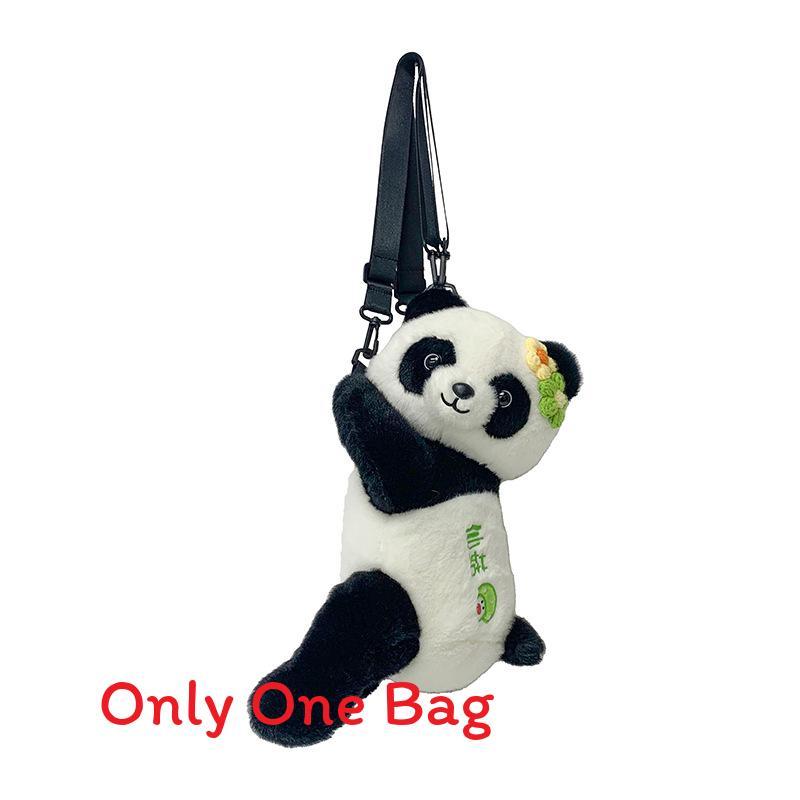 Girls Cartoon Panda Plush Backpack With Zipper Closure And Inner Perfect Pocket