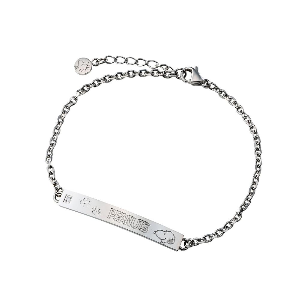 Snoopy PEANUTS Bracelet Surgical Stainless Steel PNST004SV [White Clover]