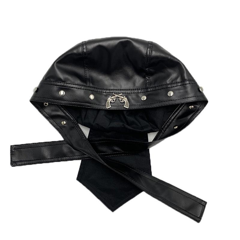 Rivetto Custodia in Pelle Cinturino per la Testa Cappellino Cappellino Harley Cappellino Ferroviario Cappellino Pirata Cappellino Baotou in PU