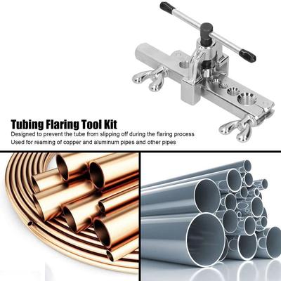 Metric/Inch Copper Tube Expander Silver 45 Degree Flaring Tool Set Multifunction Press Type Copper Pipe Reamer