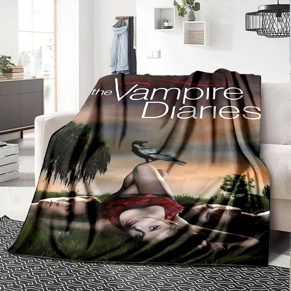 1pc The Vampire Diaries4 Blanket, Gift, for Men and Women, Soft Blanket, Good for Sofa Bed Couch Travel, Lightweight Flannel Blanket