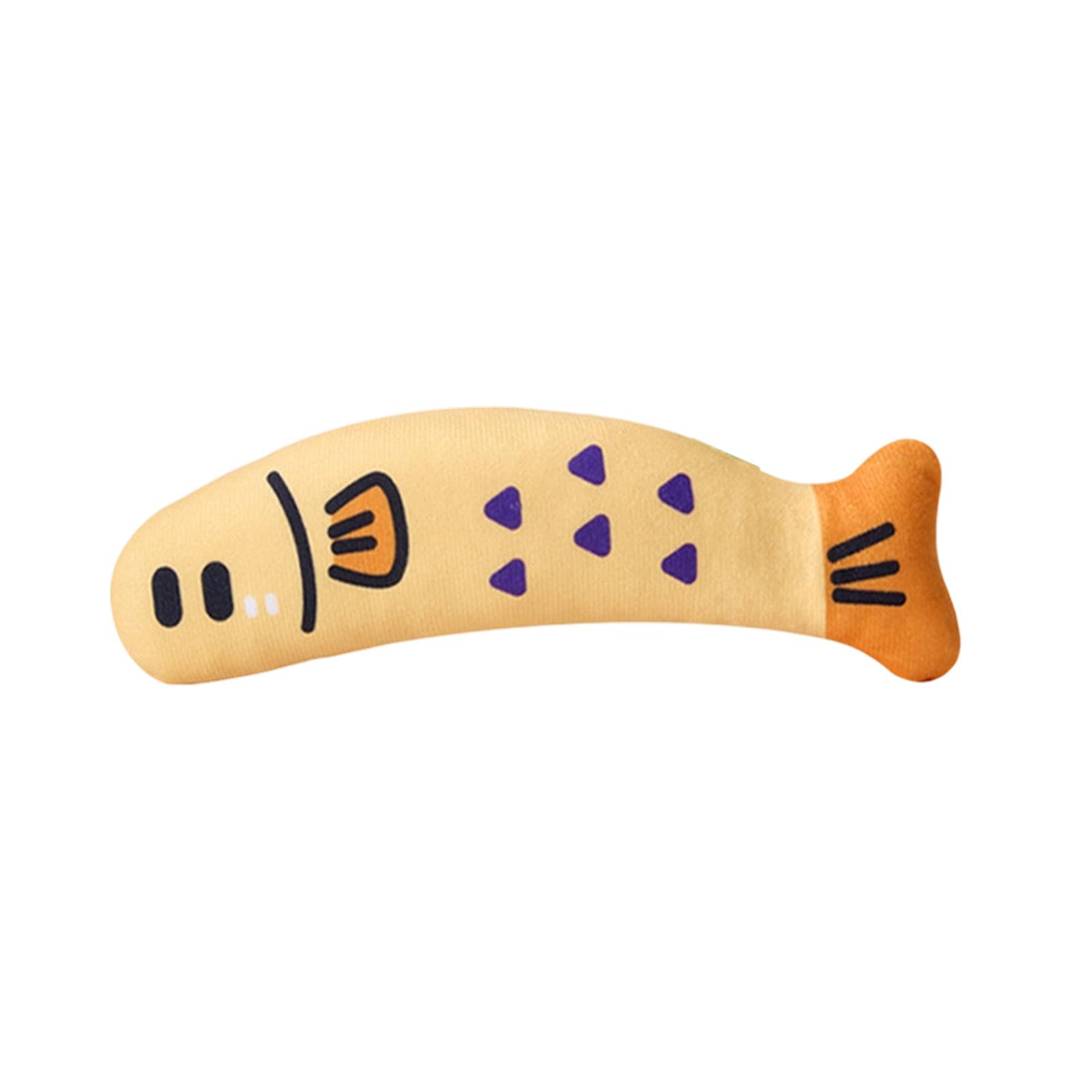 

Cats Toy Catnip Fish, Interactive Squeaky Cats Toy With Linen Fabric, Chew Toy For Cats Kittens, Self-Play Catnip Stuffed Fish Toy To Bored One Size жовтий