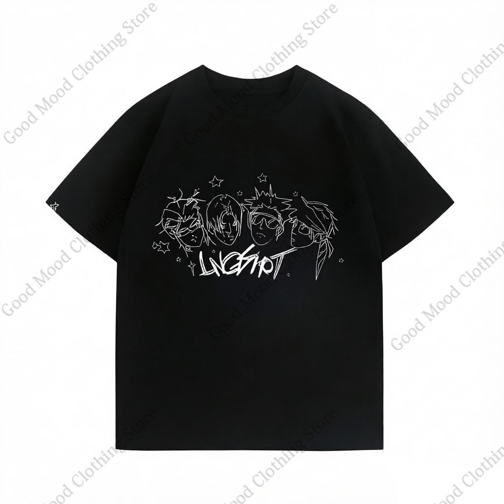 LNGSHOT T Shirt Kpop Fashion OHYUAL WOOJIN Louis RYUL Same Tshirt Unisex Women Summer High Quality Cotton Short Sleeve Tee Tops