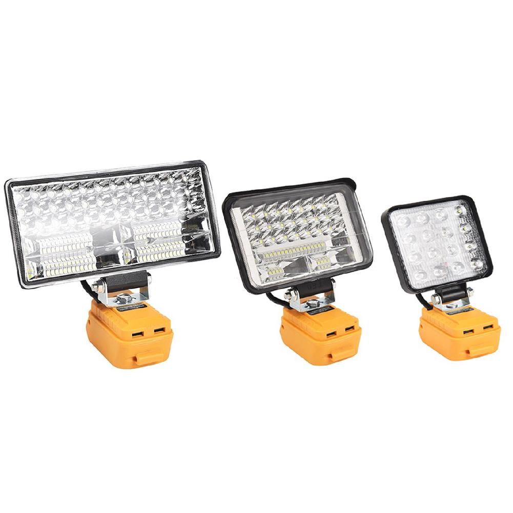 Smart Cordless LED Working Light for Outdoor Activities Utilizing a For 20V Battery and Offering Dual USB Outputs