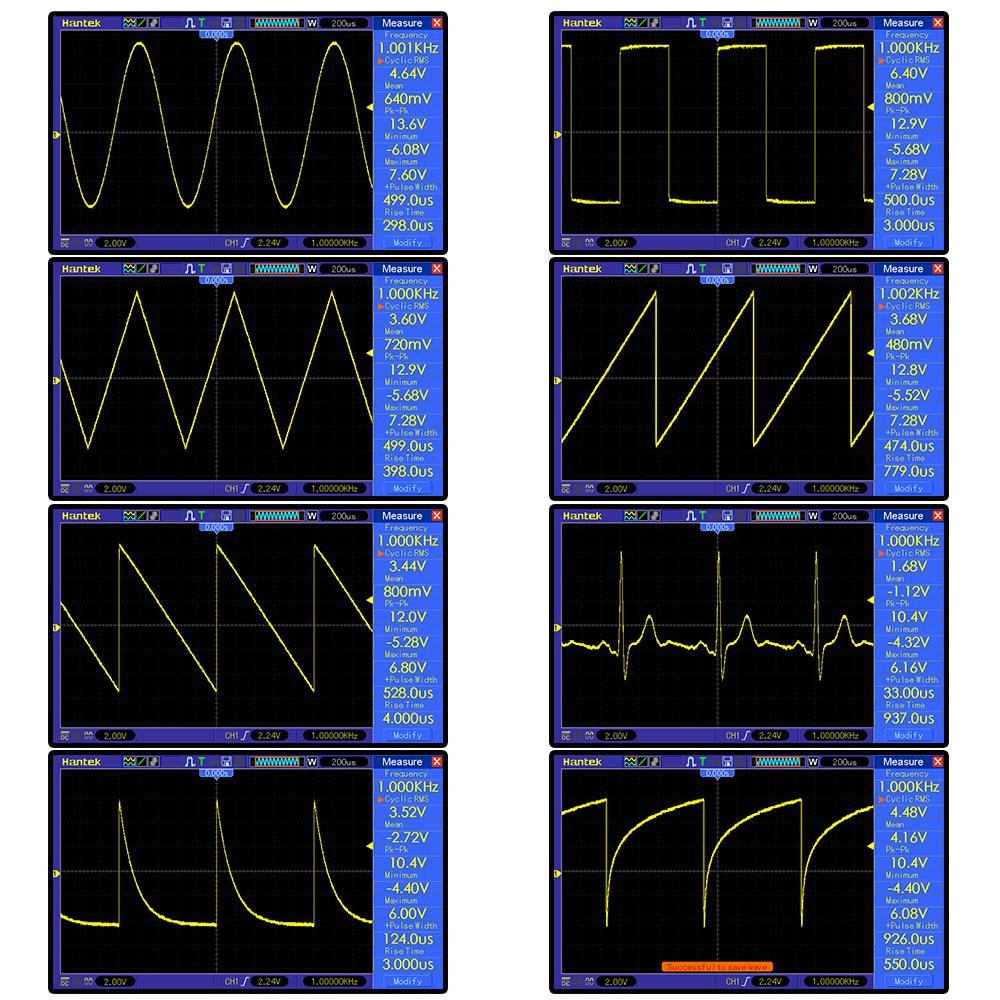 FG-200 DDS Signal Generator 0.01Hz–500kHz Frequency Signal Source Module Sine Wave + Square Wave + Sawtooth Wave + Triangle Wave