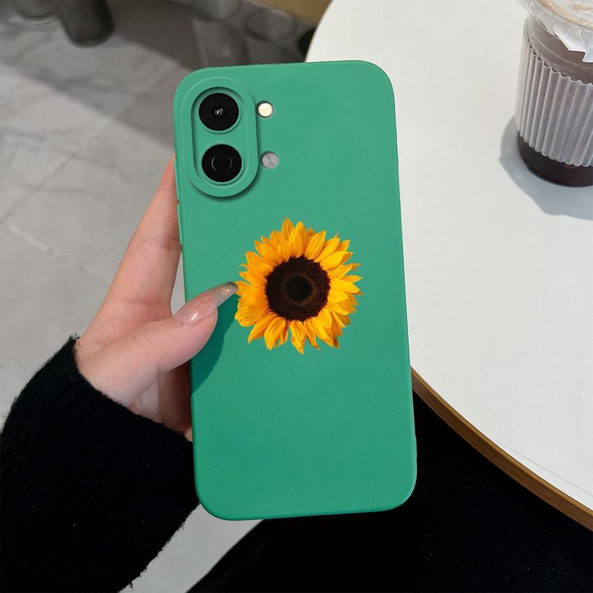 For Tecno Spark Go 3 2 1S 30 40 40C Pova 7 Ultra Pro Neo Case Beautiful Butterfly Sunflower Fashion Housing Soft Liquid Silicone Anti Slip Back Covers