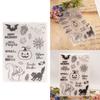Halloween Clear Stamp Metal Cutting Dies Set for DIY Craft Making Embossing Photo Album Scrapbooking Home Decoration