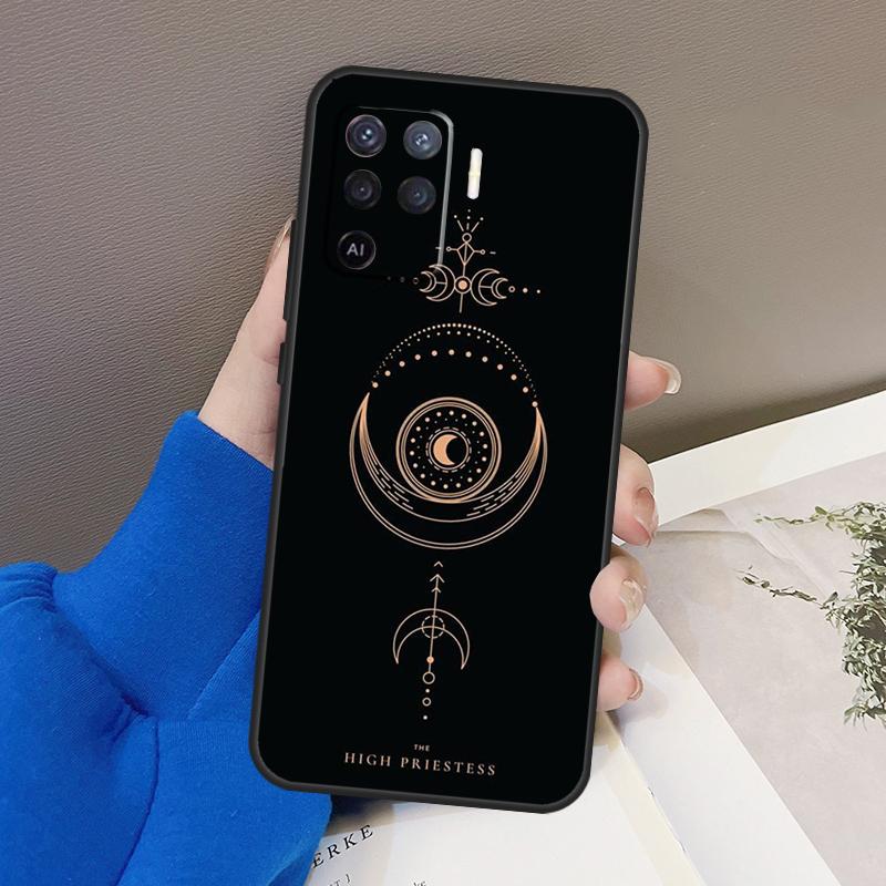 Magic Moon Tarot For OPPO A78 A77 A57 A17 A15 A16 A76 A96 A52 A72 A93 A74 A94 A5 A9 A31 A53S A54S A57s Case