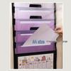 Wall-Mounted Accordion Bag: Multi-Functional A4 Thickened 6-Grid Document Organizer