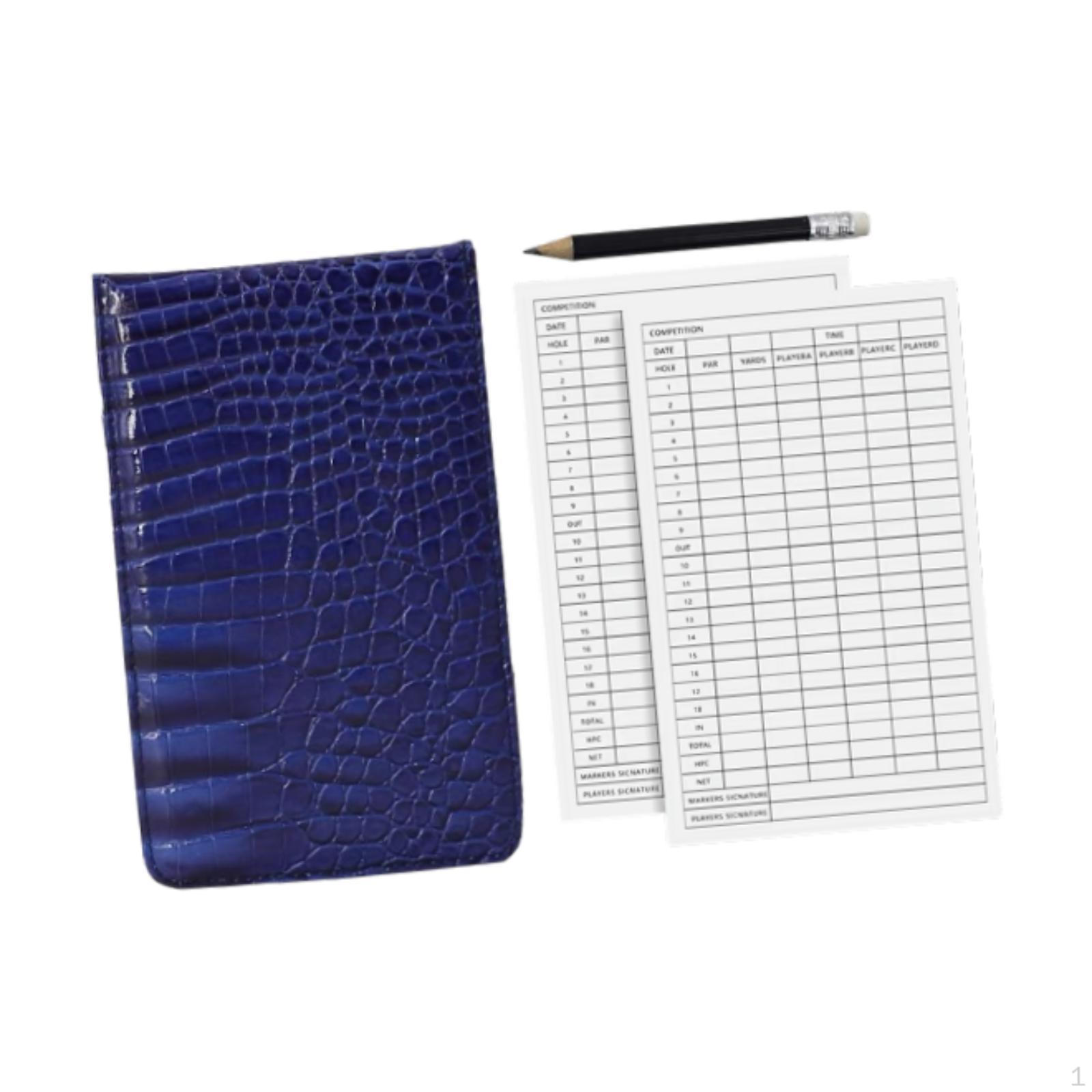 

Держатель для карточек для гольфа, легкая книга из искусственной кожи синий