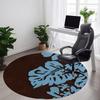 1pc Floral Pattern Office Round Area Rug, Mat Suitable For Office, Under Office Chairs Bedroom Living Room Home Decor, Room Deco