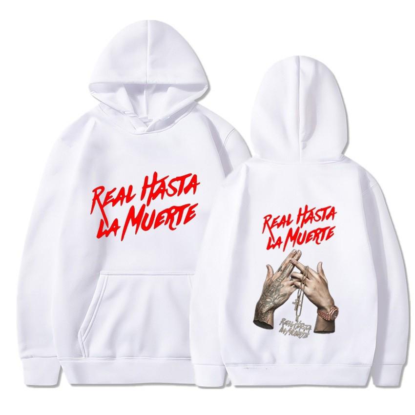 

Anuel AA Hasta La Muerte Retro Hoodie - Unisex Casual Sportswear M білий