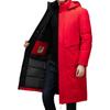 Winter Warm Long Down Coat for Men, Plus Size Knee-Length Outerwear for Middle-Aged and Older