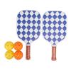 Fiberglass Ball Paddles Set Professional Portable Fiberglass Ball Rackets with Storage Bag for Beginners
