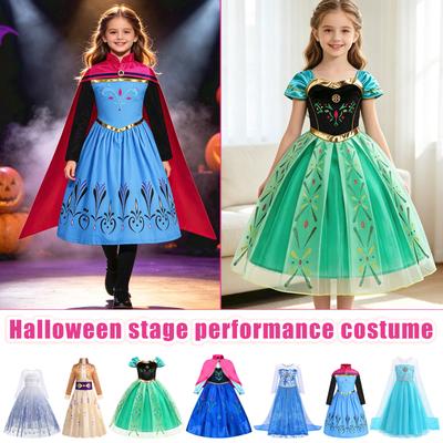 Kids Princess Costume Dress for Halloween and Stage Performance