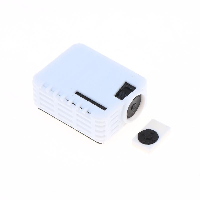 Miniature Simulation Projector Ornaments With Remote Controller 1/12 Dollhouse Mini Projector Model Micro Scene Decoration Toys