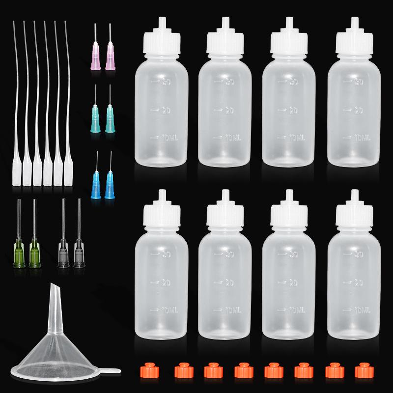 Industrial Dispensing Bottle Set: Washing, Rosin, Water, Pigment Bottles with Needles and Spout Oil Pot