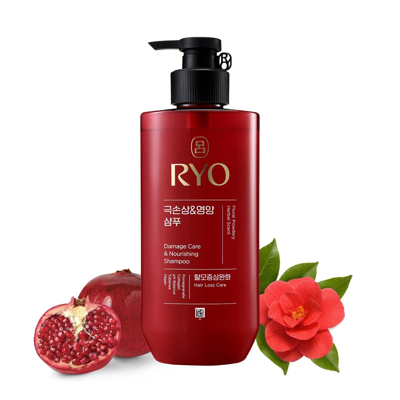 Korean Ryo Scalp Care Shampoo Red 480ml (Pomegranate) 480ml