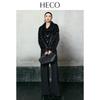 Heco Women's Oversized Faux Fur Coat with Metallic Buckle